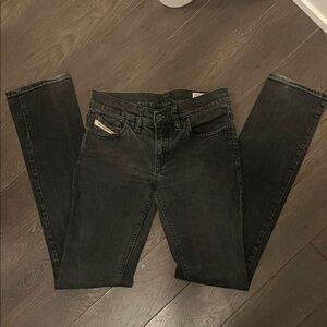 Diesel Charcoal Y2K low rise straight/skinny leg jeans size 27